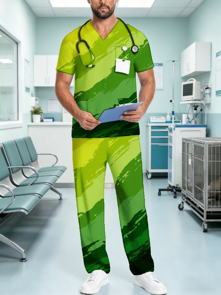 3D Printing For Medical - زي طبي رجالي مطبوع متعدد الجيوب