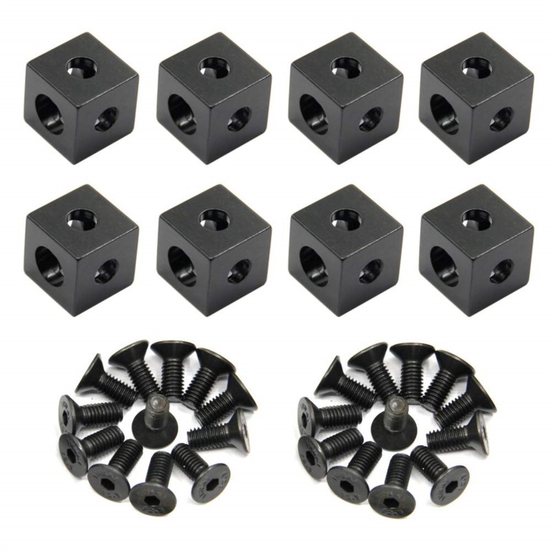 V Slot Aluminum Extrusion - 8 قطعة/الحزمة 2020 كتلة ألومنيوم مكعب