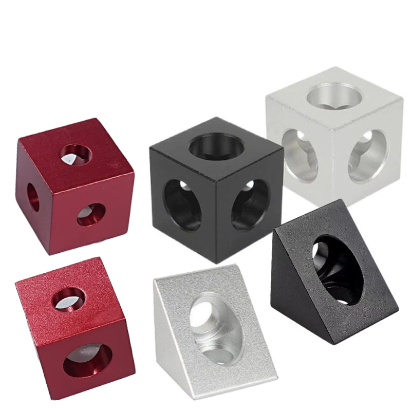 V Slot Aluminum Extrusion - 4 قطع موصل زاوية 90 درجة