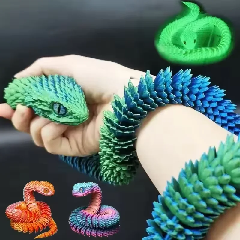 3D Printing Fidget Toys - ثلاثية الأبعاد مطبوعة الأفعى المنقولة المشتركة