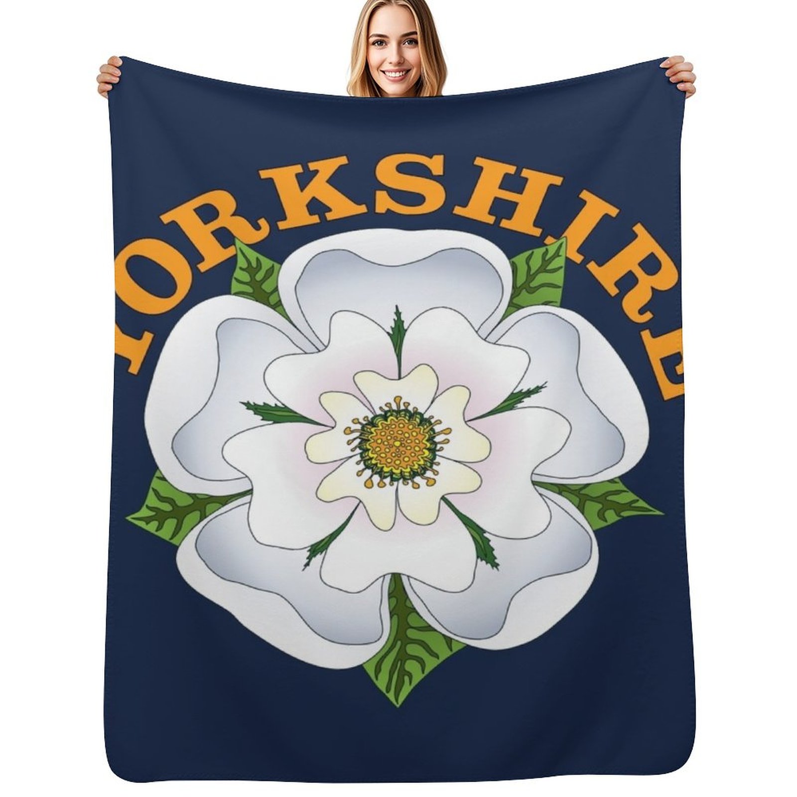 3D Printing Yorkshire - بطانية بيضاء من نوع روز أوف