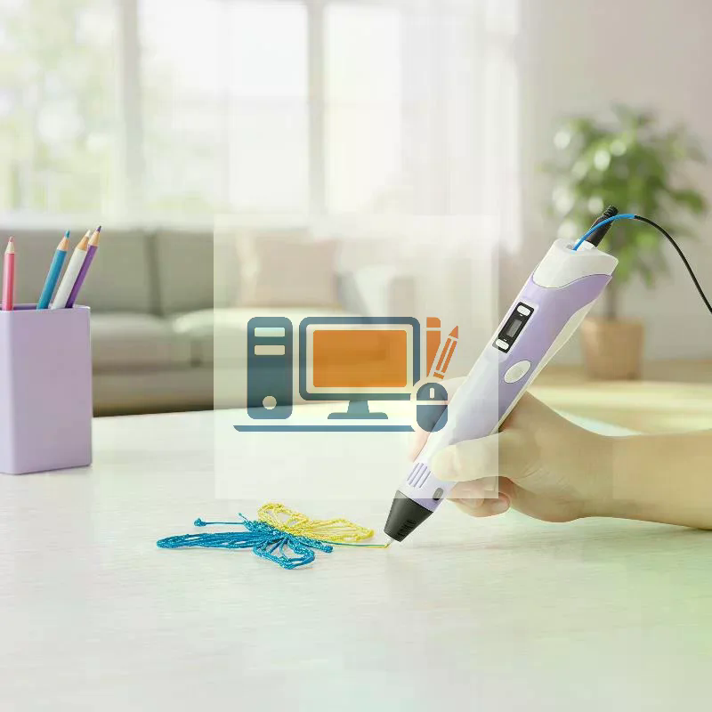 3D Printing Pen For Adults - قلم طباعة ثلاثي الأبعاد ذكي لصنع