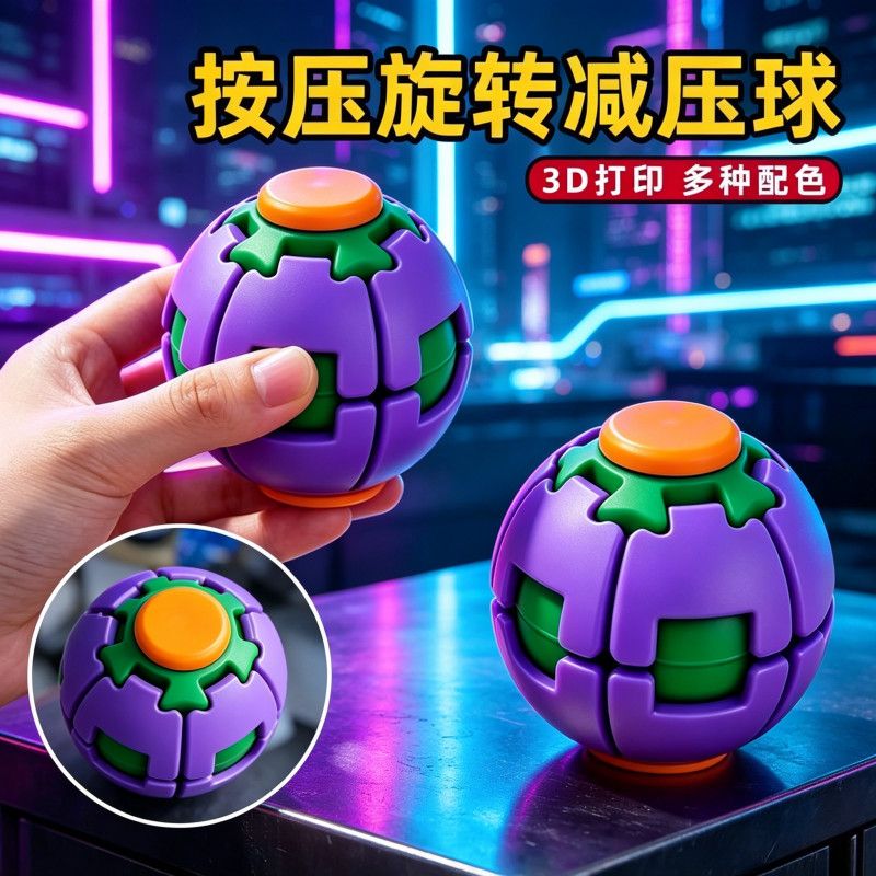 كرة فيدجت دوارة ثلاثية الأبعاد - مراجعة 3D Printing Fidget Toys وسعره