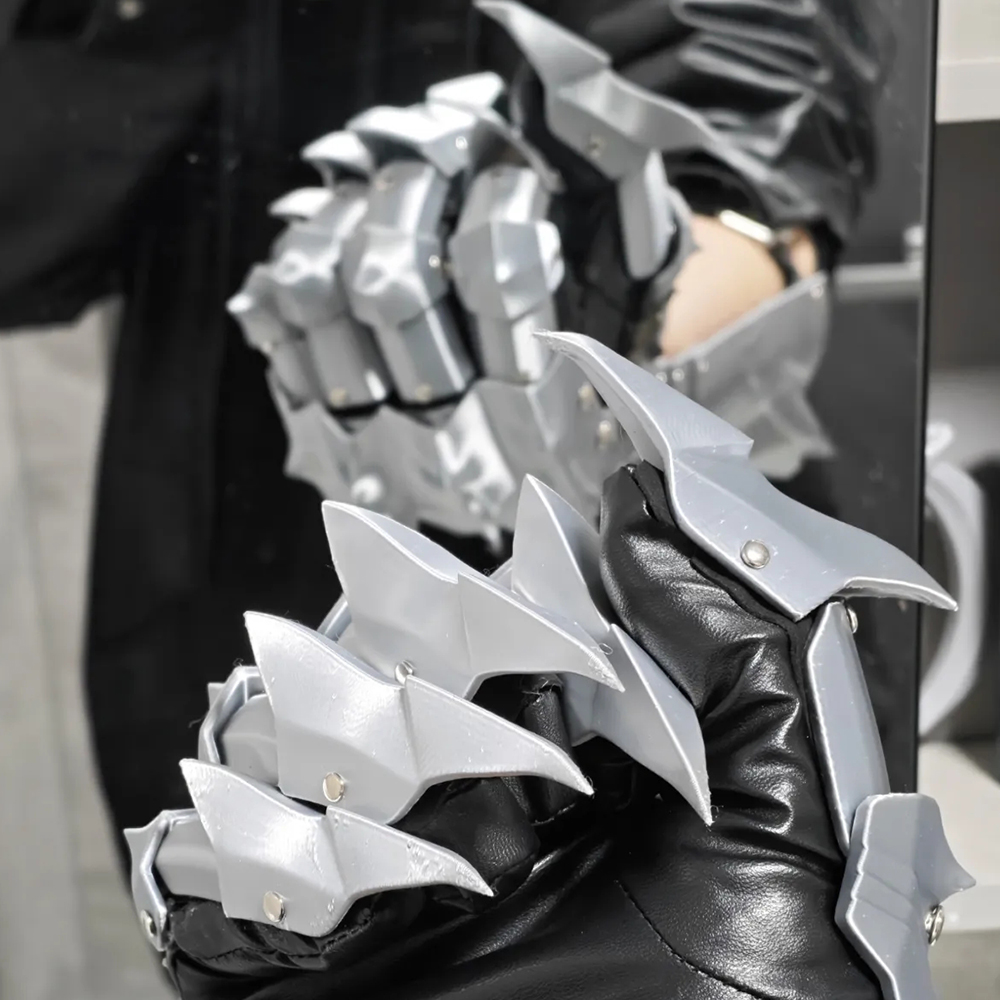 قفازات درع ذراع ميكانيكية بتصم - مراجعة 3D Printing Knight Armor وسعره