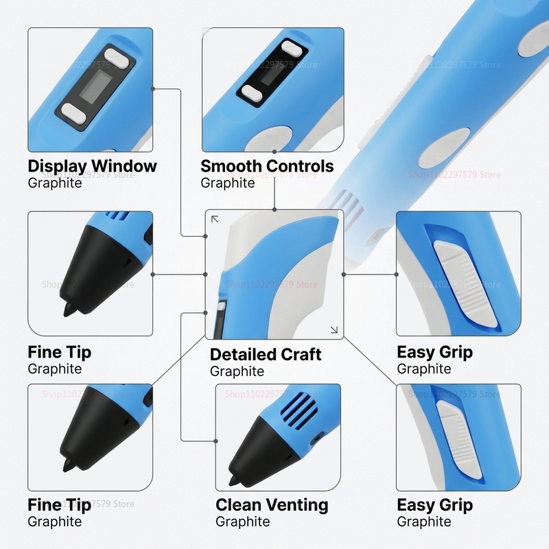 قلم طباعة ثلاثية الأبعاد مع خي - مراجعة 3D Printing Pen For Adults وسعره
