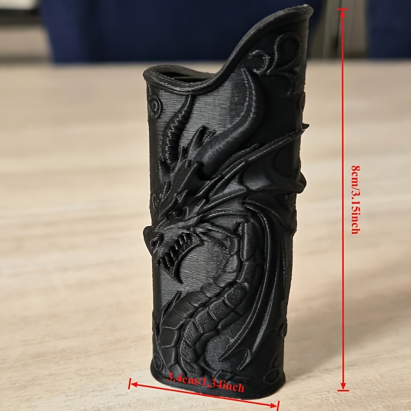 حافظة ولاعة بتصميم تنين مزخرف  - مراجعة 3D Printing Case وسعره