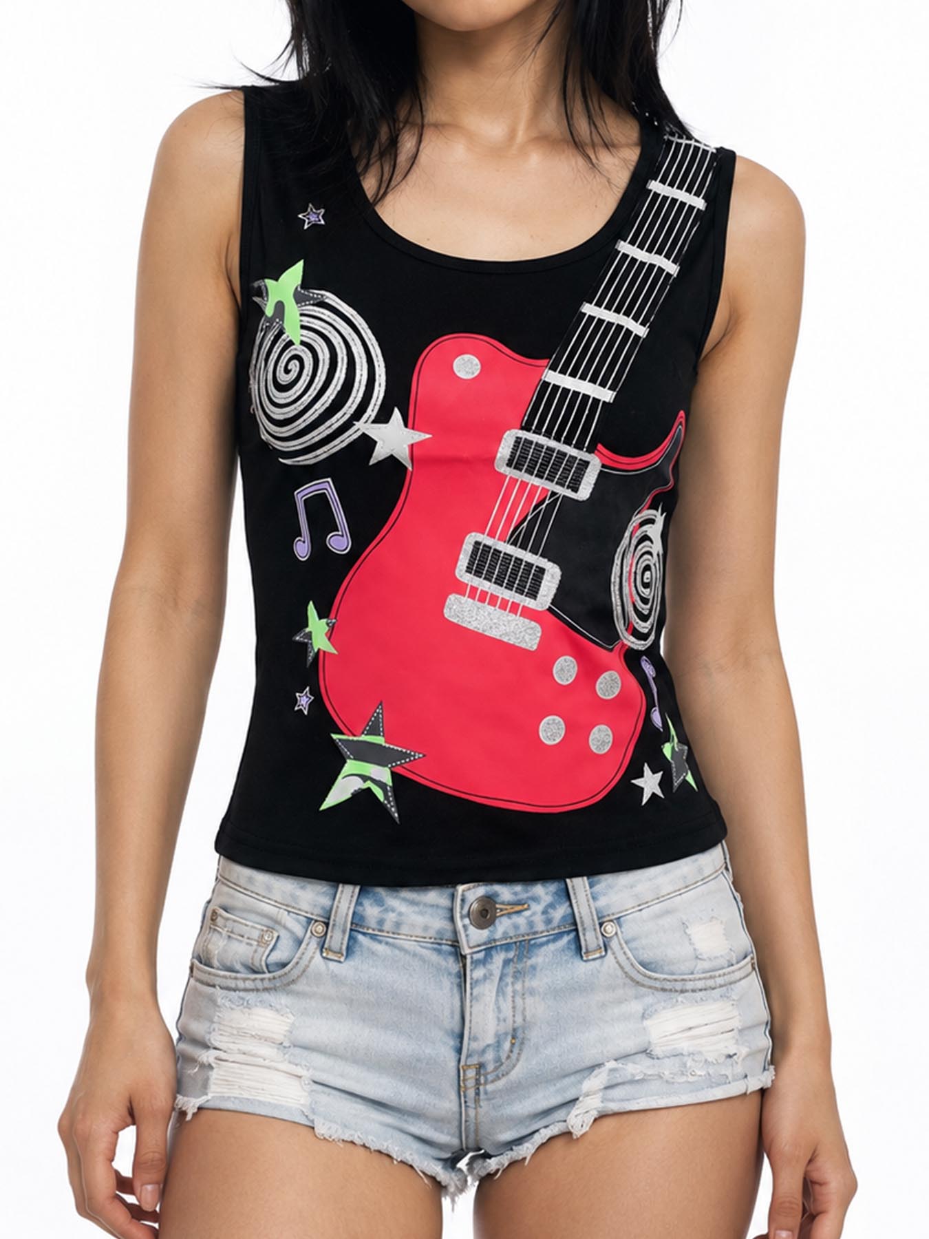 2026 جديد صيفي، توب تانك بتصمي - مراجعة 3D Printing Guitar وسعره