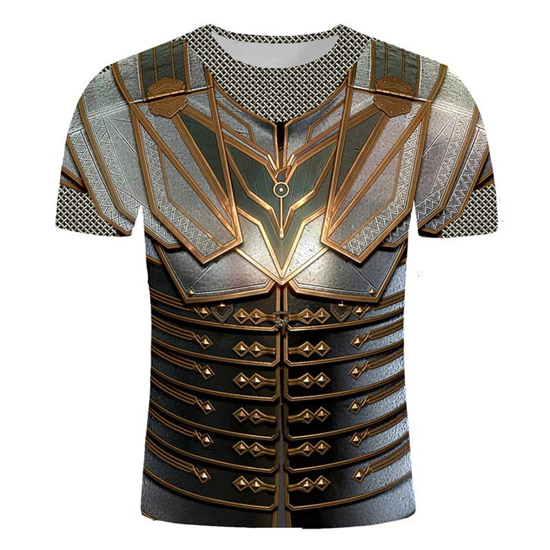 تي شيرت رجالي بتصميم درع الفار - مراجعة 3D Printing Knight Armor وسعره