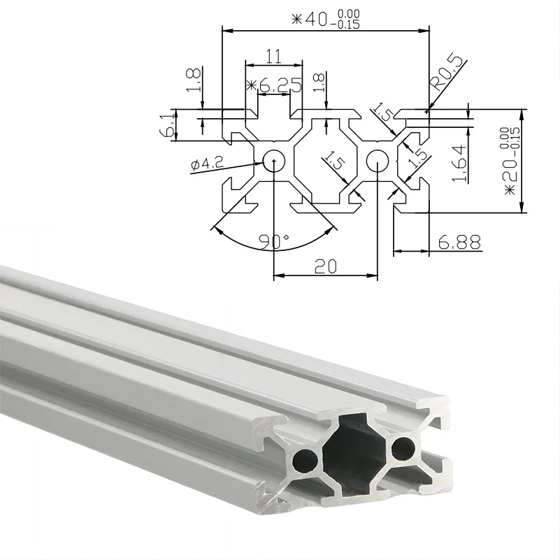 2 قطعة 2040 فولت-فتحة ملفات بث - مراجعة V Slot Aluminum Extrusion وسعره